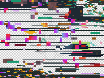 Vector glitch noise texture isolated. Glitched computer screen. Television signal decay noise, screen defect failure digital illustration