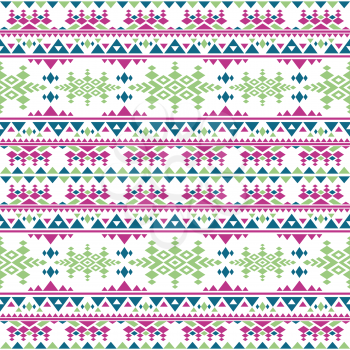 Peruvian aztec vector seamless pattern. Boho style mexican indigenous repetitive texture. National pattern color indigenous latin illustration