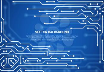 Abstract cybernetic vector background with circuit boarding scheme. Motherboard scheme background illustration