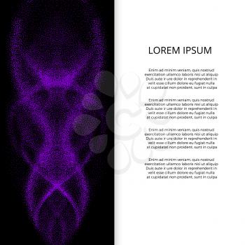Poster banner with background template with ultraviolet abstract smoke wave. Vector illustration