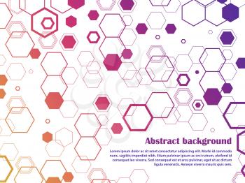 Bright honeycomb abstract background template banner and poster. Vector illustration