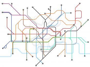 London underground map. Subway public transportation scheme. Uk train station vector plan. Illustration of scheme subway public transportation line