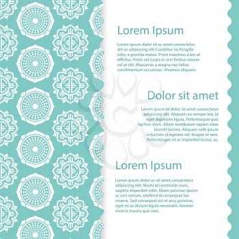 Vector banner and poster template design. Background with abstract asian floral elements illustration