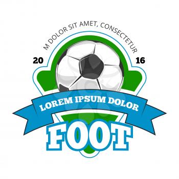 Football, soccer club vector logo, badge template. Sport emblem football illustration