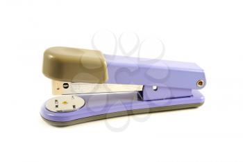 Picture color office stapler on a white background