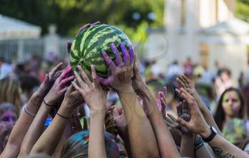 The festival of color and watermelon