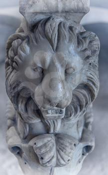Sculpture of a lion in Pompeii