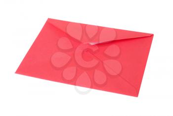 Empty red envelope isolated on white background 