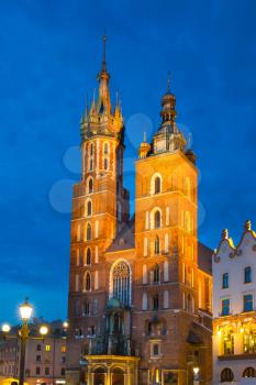 Saint Mary's church in Krakow, Poland 
