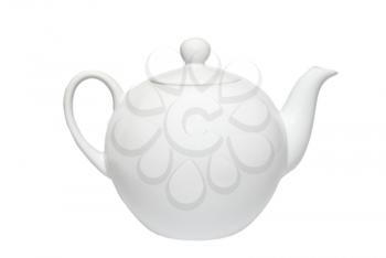 China teapot isolated on white.
