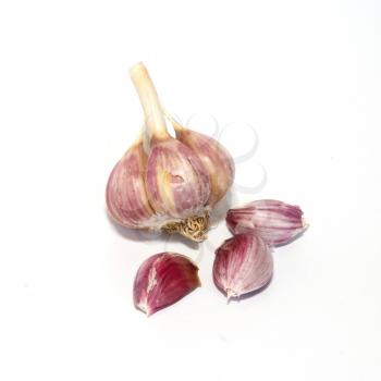 A garlic bulb isolated on white.