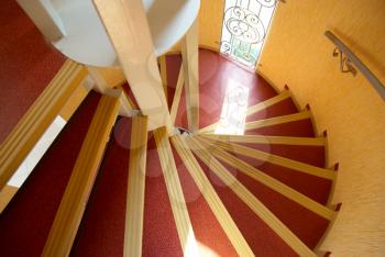 Spiral staircase in a house.