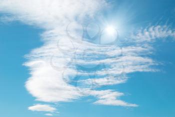 Sun, clouds and sky can be used for background