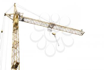 Building crane isolated on the white background
