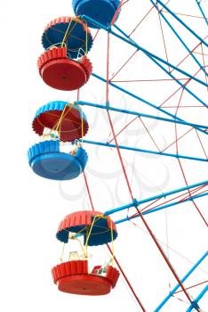 The Ferris wheel isolated on white background