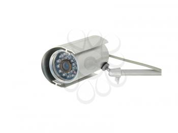 Security camera isolated on white.