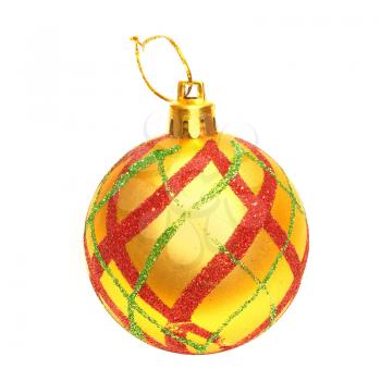 Christmas bauble isolated on the white background.