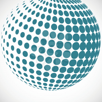 Vector halftone sphere design element.