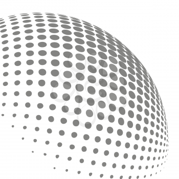 Abstract halftone effect 3d sphere.