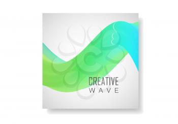 Vector wave abstract background. Design brochure template.