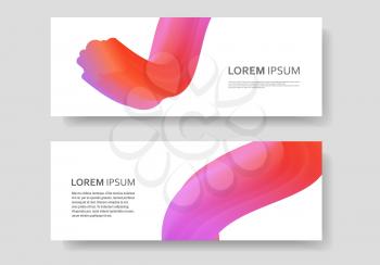 Vector wave abstract background. Design banner template.