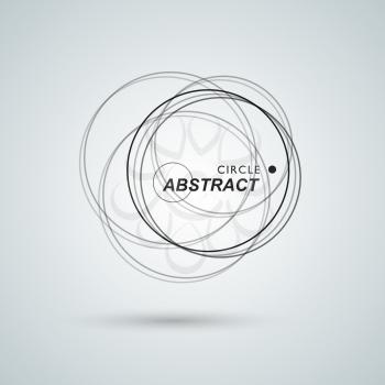 Abstract connect circle design background. Creative abstract shapes.