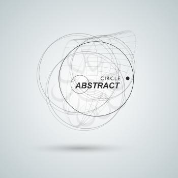 Abstract connect circle design background. Creative abstract shapes.