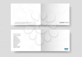 Modern vector templates for brochure cover. Minimalistic polygonal background with connected lines and dots.
