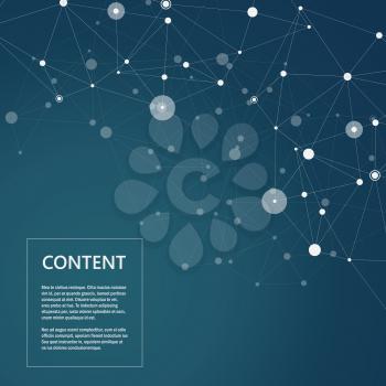 Abstract scientific connect background, genetic and chemical concept illustration.
