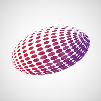 Vector abstract rugby ball.