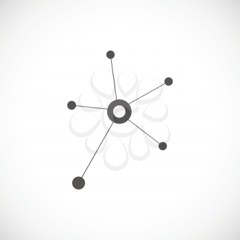 Single flat cocial icon. Vector network illustration.