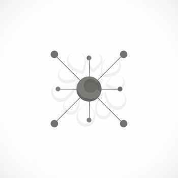 Single flat cocial icon. Vector network illustration.