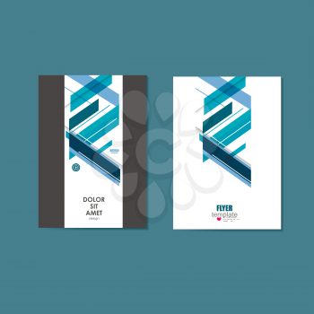 brochures template with abstract design lines.