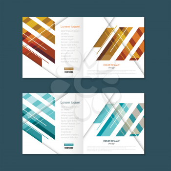 Abstract business square brochure design. Modern line cover template.