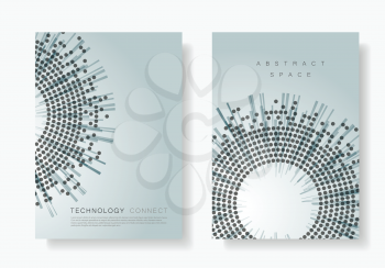Vector brochure cover design templates with circle.