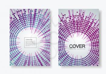 Vector brochure cover design templates. Circle collection.
