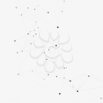 Technology abstract background with connected line and dots. Vector geometric illustration.