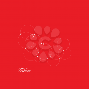Abstract background with overlapping circles. Vector illustration.