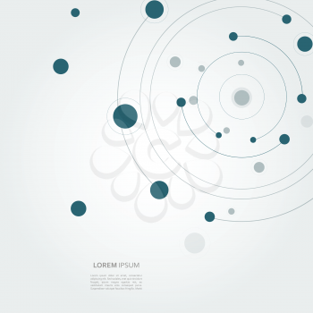 Connect circle background. Vector page template.