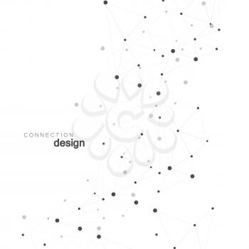 Abstract connect polygonal network background with dots and lines.