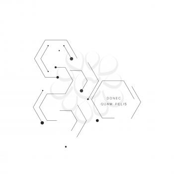 Shape of hexagon style design. Vector abstract technology illustration.