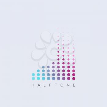 Foot halftone digital symbol.