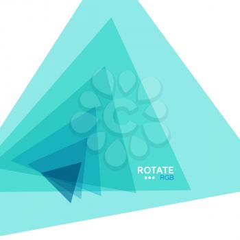 Set triangle rotate design element / Vector illustration.