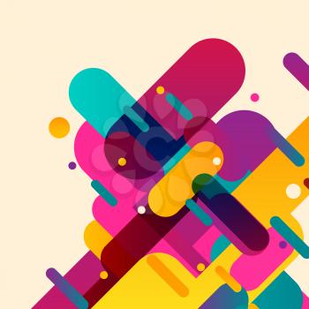 Rounded abstract colorful shapes. Vector background.