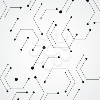 Molecular structure pattern background. Vector technology design.