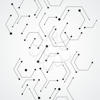 Molecular structure pattern background. Vector technology design.