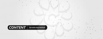 Abstract molecule connect background design on horizontal banner.