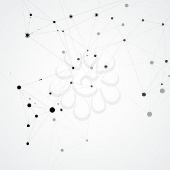 Vector creative social network. Abstract polygonal background.