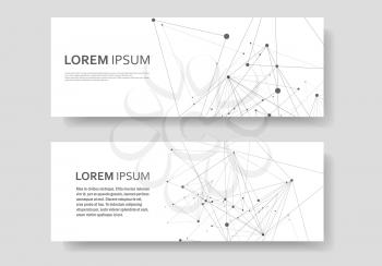 Abstract connect lines and dots. Vector banner design.