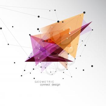 Triangle Abstract Shape. Design For Presentations of New Technologies and Artificial Intelligence.